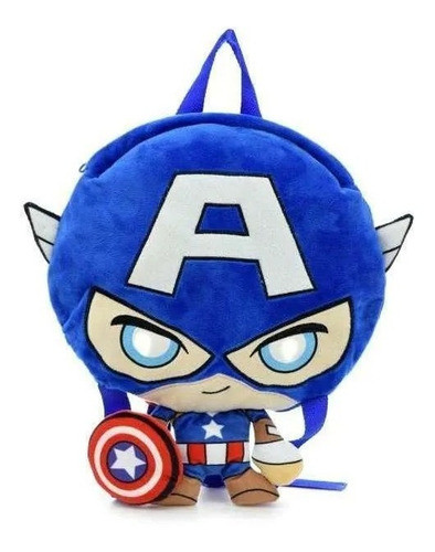Mochila Marvel Avengers Capitan América Con Luz Led 35cm