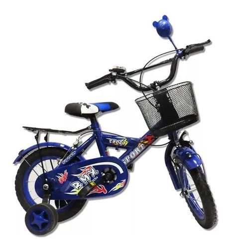 Bicicleta Bici Para Niño Azul Rodado 12nueva